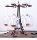 Trending Rustic Iron Wine Glass Holder – Elegant Wall & Countertop Rack for Cozy Home Decor, Bar & Hotel