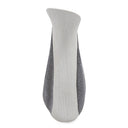 10" Gray & Off-White Tulip Ceramic Vase with Sequins – Elegant Home Decor Accent