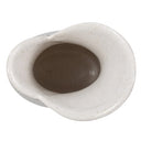 10" Gray & Off-White Tulip Ceramic Vase with Sequins – Elegant Home Decor Accent
