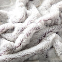 DaDa Bedding Luxury Faux Fur Throw Blanket – Milky White & Purple, Reversible Sherpa, Ultra-Soft & Cozy