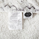DaDa Bedding Luxury Faux Fur Throw Blanket – Milky White & Purple, Reversible Sherpa, Ultra-Soft & Cozy