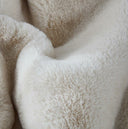 Cassilda Luxury Chinchilla Faux Fur Throw Blanket – Beige Plush Cozy Home Décor