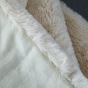 Cassilda Luxury Chinchilla Faux Fur Throw Blanket – Beige Plush Cozy Home Décor