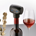 Electronic wine saver cap for preserving leftover wine aroma and flavor