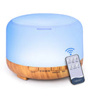 500ml Ultrasonic Aromatherapy Diffuser – Remote-Controlled Mist with 7-Color LED Glow
