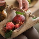 Multi-functional wooden platter for appetizers and table décor