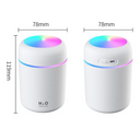Mini Portable Air Humidifier & Aroma Oil Diffuser – 300ml Ultrasonic Mist with Colorful Night Light