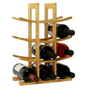 Oceanstar 12-Bottle Bamboo Wine Rack – Eco-Friendly Natural Bamboo Wine Storage for Home & Countertop