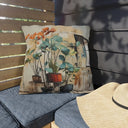 Rustic Botanical Throw Pillow – Indoor & Outdoor Decorative Pillow, UV & Water-Resistant for Patio, Garden & Home