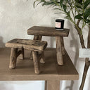 Vintage reclaimed wood stool for home décor