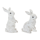 Elegant Carved Resin Bunny Figurine – Cottagecore & Japandi Home Décor Accent