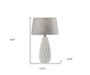 Set of Two 23” White Ceramic Bedside Lamps – Elegant Bedroom Lighting