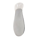 10" Gray & Off-White Tulip Ceramic Vase with Sequins – Elegant Home Decor Accent