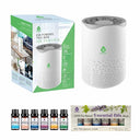 Pursonic USB Air Purifier with True HEPA Filter & 6-Pack Essential Oils – Compact Aromatherapy & Clean Air System