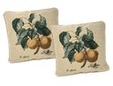 DaDa 2-piece woven tapestry throw pillow covers with gold rope trim