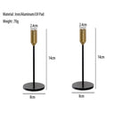 Set of 2 Minimalist Gold Metal Candle Holders – Tapered Candle Stands