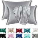 Set of 2 Satin Pillowcases – Luxuriously Soft & Silky for Hair and Skin