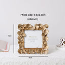 Vintage Ginkgo Leaf-Inspired Golden Photo Frame – Metallic Accent for Table or Wall