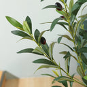 Faux Olive Tree with White Planter – Multi-Trunk Artificial Floor Plant