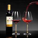 Tall Crystal Wine Glasses – Set of 2 Light Luxury Goblets