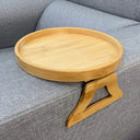 Sofa Armrest Tray – Wooden Couch Table for Drinks, Remotes & Snacks
