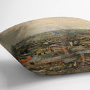 Double-sided art throw pillow inspired by Van Gogh