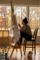 Artist with natural background - face preserved