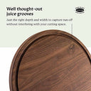 Härthwood Walnut Wood Cutting Board | 12" Round Black Walnut Charcuterie & Serving Board
