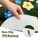 Cute Green Moss Floral Bathroom Runner Rug | 24x47
