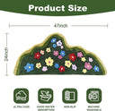 Cute Green Moss Floral Bathroom Runner Rug | 24x47