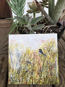 Handcrafted Ceramic Tile – Sparrow in the Meadow | Artisan Home Déco