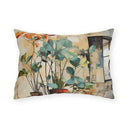 Rustic Botanical Throw Pillow – Indoor & Outdoor Decorative Pillow, UV & Water-Resistant for Patio, Garden & Home