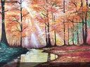 Autumn Light Forest — Printable Wall Art | Original Acrylic Painting | Instant Download