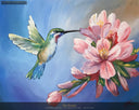 Hummingbird Bloom — Printable Wall Art | Original Acrylic Painting | Instant Download
