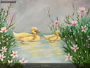 Serene Ducklings — Printable Wall Art | Original Acrylic Painting | Instant Download